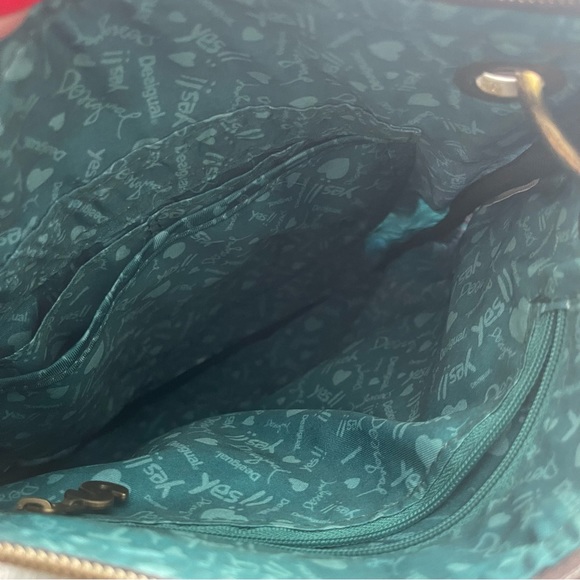 Desigual Crossbody Bag Patchwork Butterfly Adjustable Boho Embroidered NWOT - Picture 5 of 6